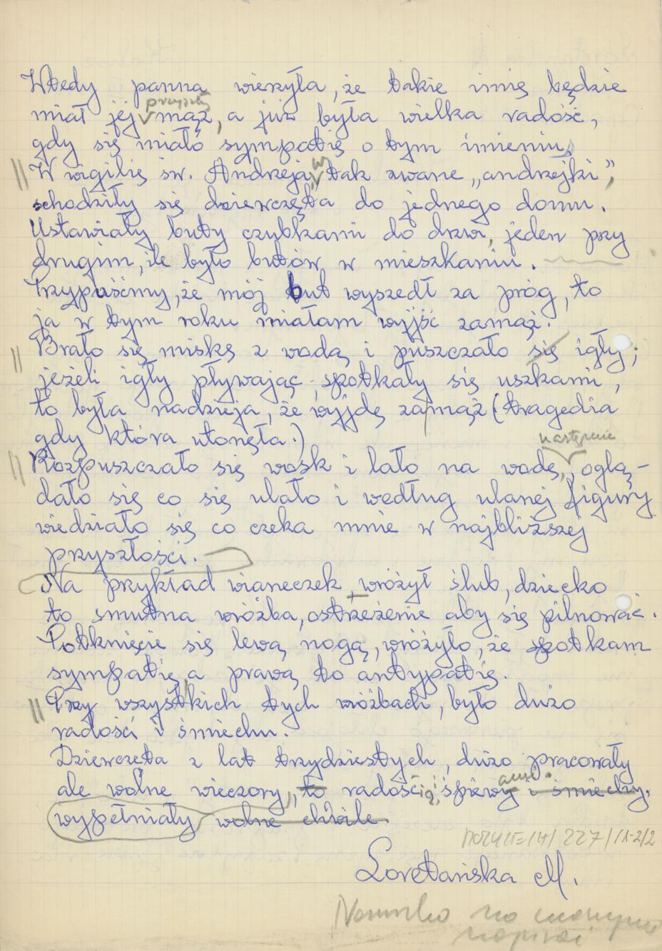 Wróżby i wierzenia panieńskie z lat trzydziestych