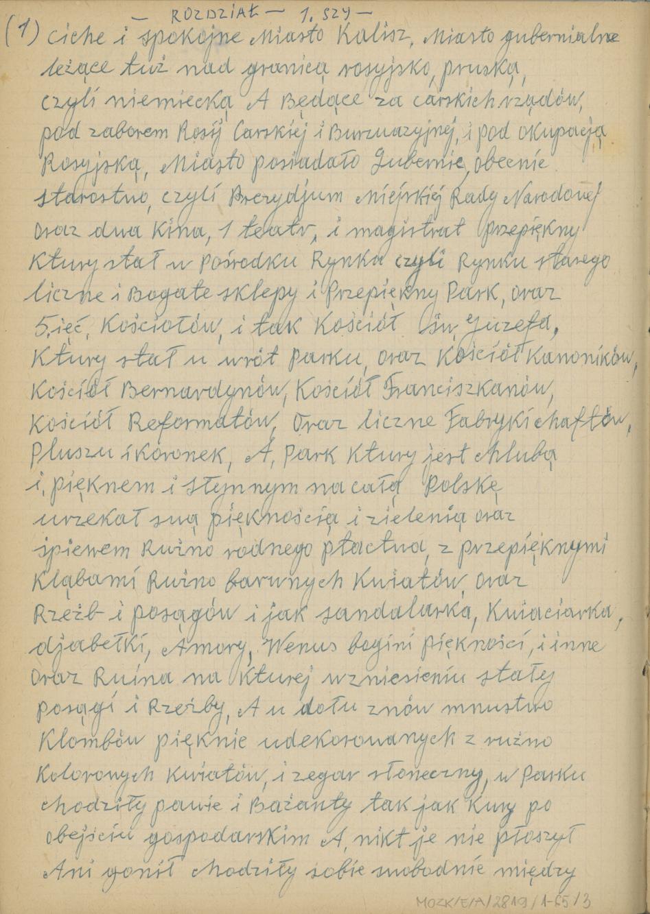 Mój pamiętnik oraz wspomnienia z moich młodych lat i z przeżyć z czasów I wojny światowej, cz. 1