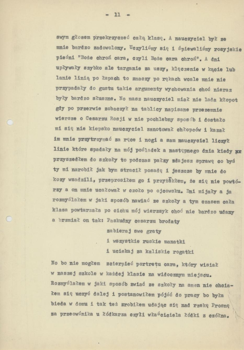Mój pamiętnik oraz wspomnienia z moich młodych lat i z przeżyć z czasów I wojny światowej, cz. 1
