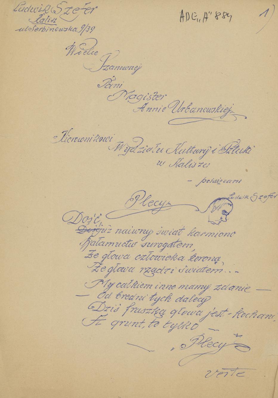 Wielce Szanownej Pani Magister Annie Urbanowskiej