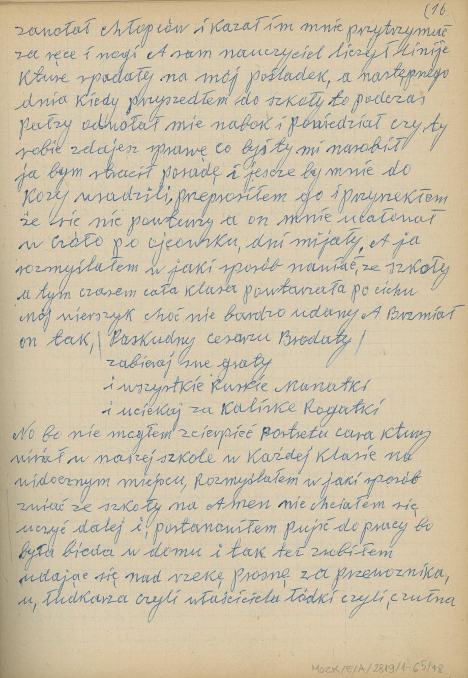 Mój pamiętnik oraz wspomnienia z moich młodych lat i z przeżyć z czasów I wojny światowej, cz. 2