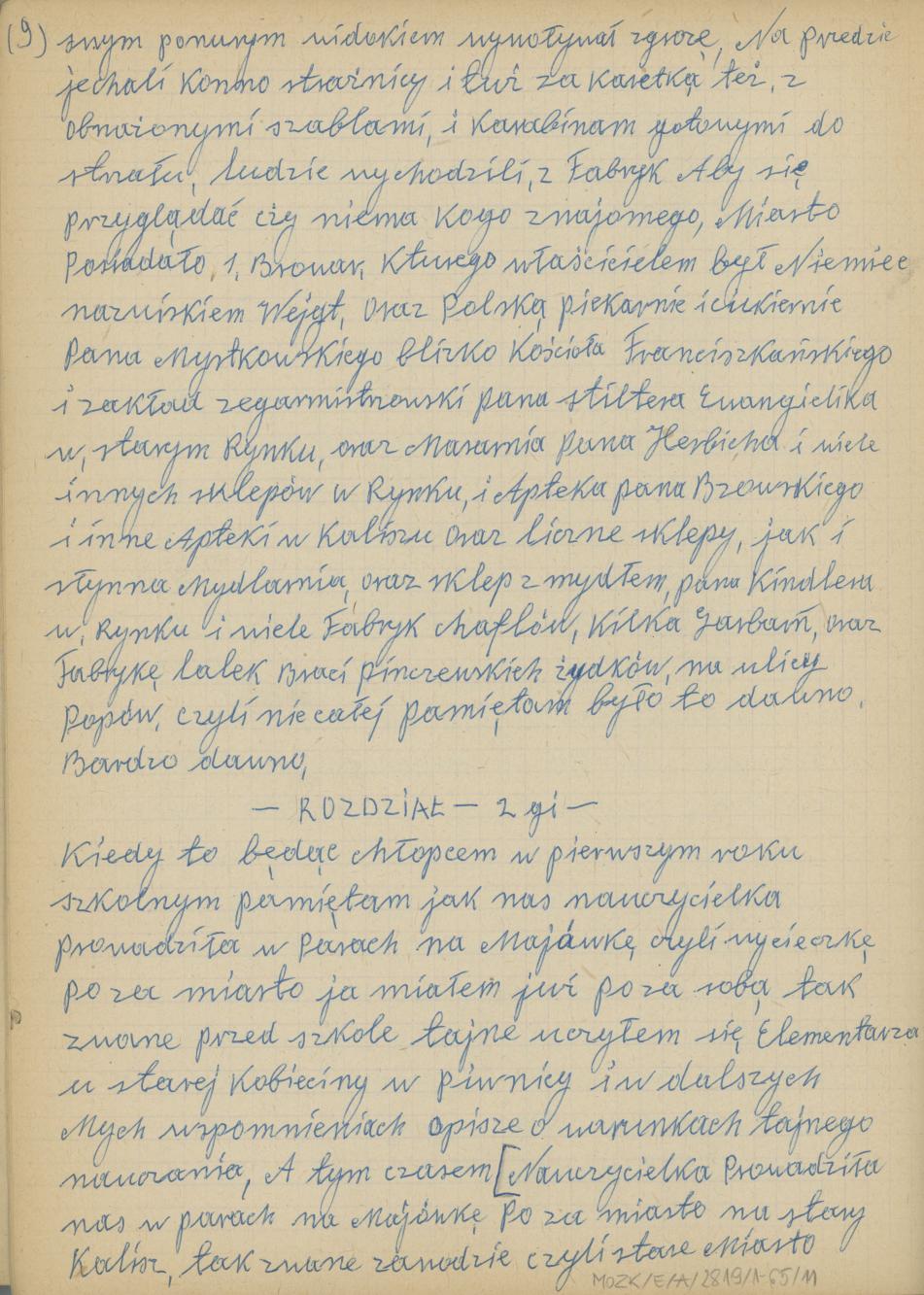 Mój pamiętnik oraz wspomnienia z moich młodych lat i z przeżyć z czasów I wojny światowej, cz. 1