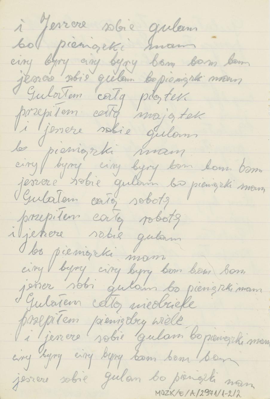 Gulałem cały poniedziałek