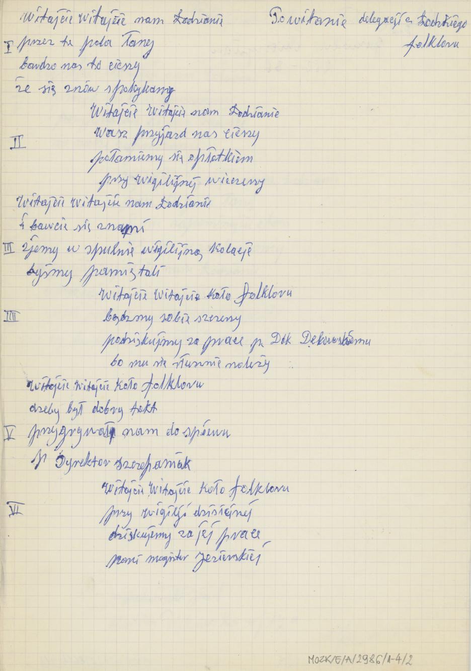 Powitanie delegacji Łódzkiego Folkloru