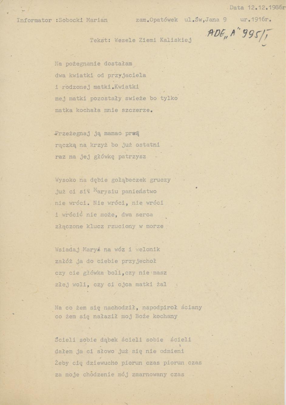 Wesele Ziemi Kaliskiej