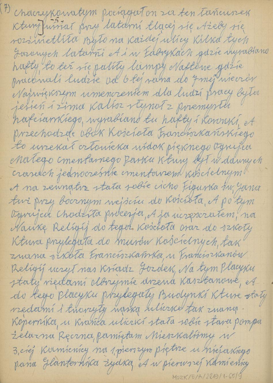 Mój pamiętnik oraz wspomnienia z moich młodych lat i z przeżyć z czasów I wojny światowej, cz. 1