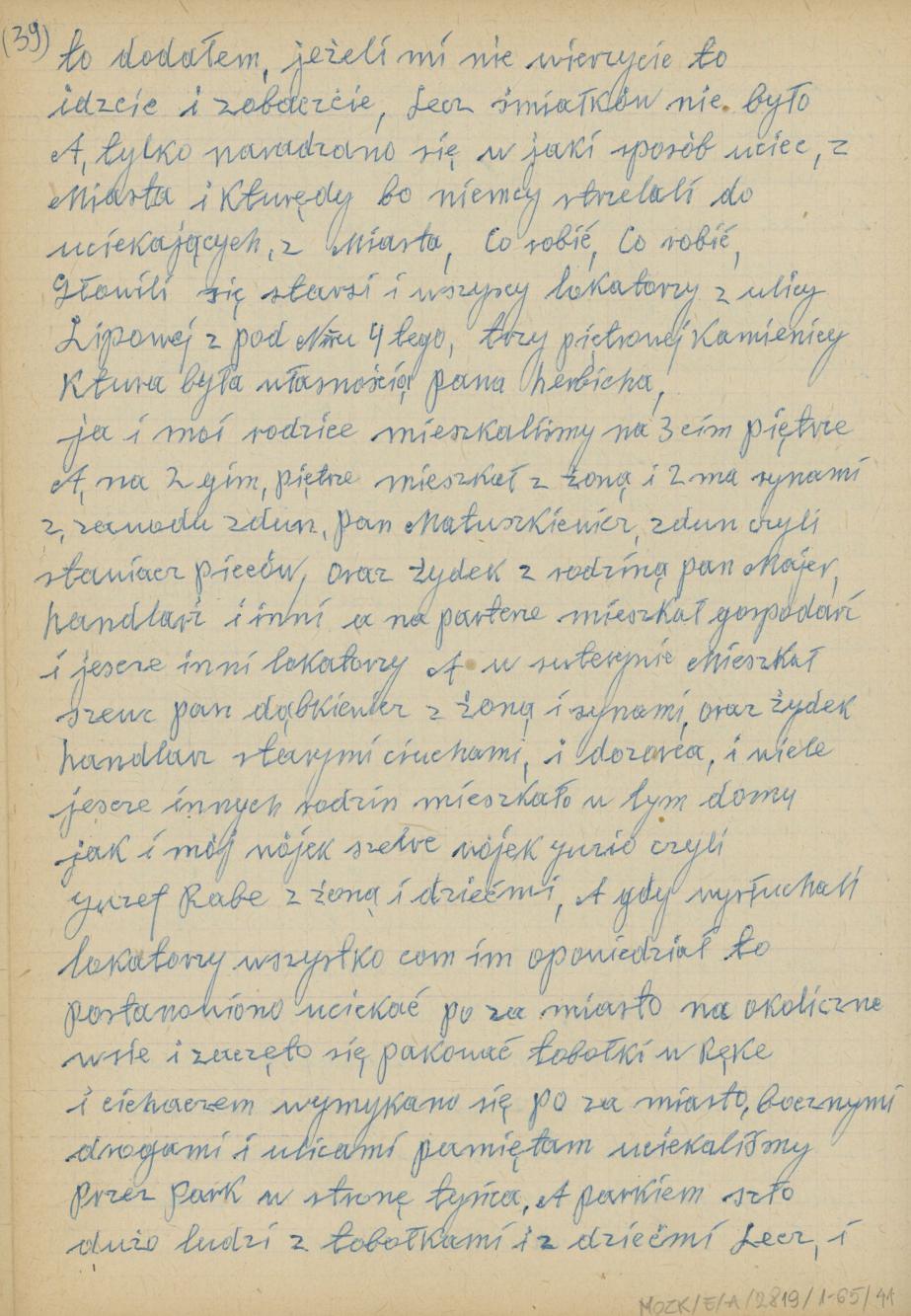 Mój pamiętnik oraz wspomnienia z moich młodych lat i z przeżyć z czasów I wojny światowej, cz. 4