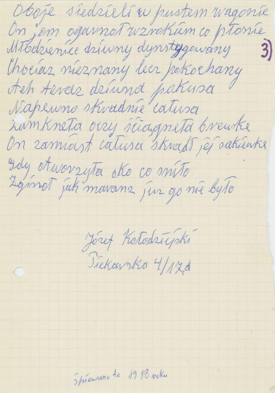 Oboje siedzieli w pustem wagonie