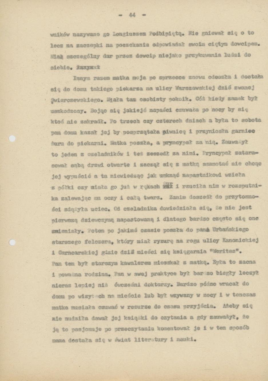 Pamiętnik Genowefy Górczyńskiej "Moi, ja i moje miasto", cz. 4