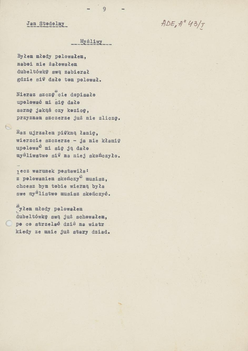 Zbiór wierszy, cz. 1