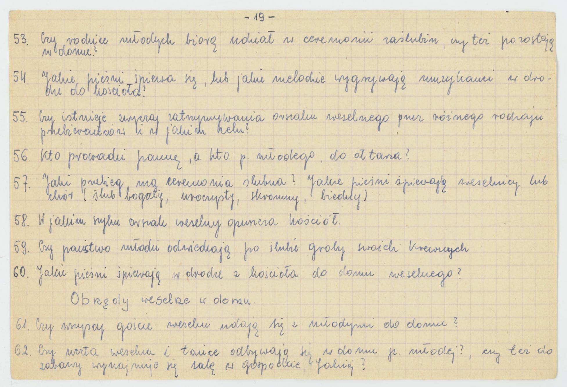 Zwyczaje i obrzędy weselne - wytyczne konkursu Koła Miłośników Folkloru Miasta Kalisza, cz. 2