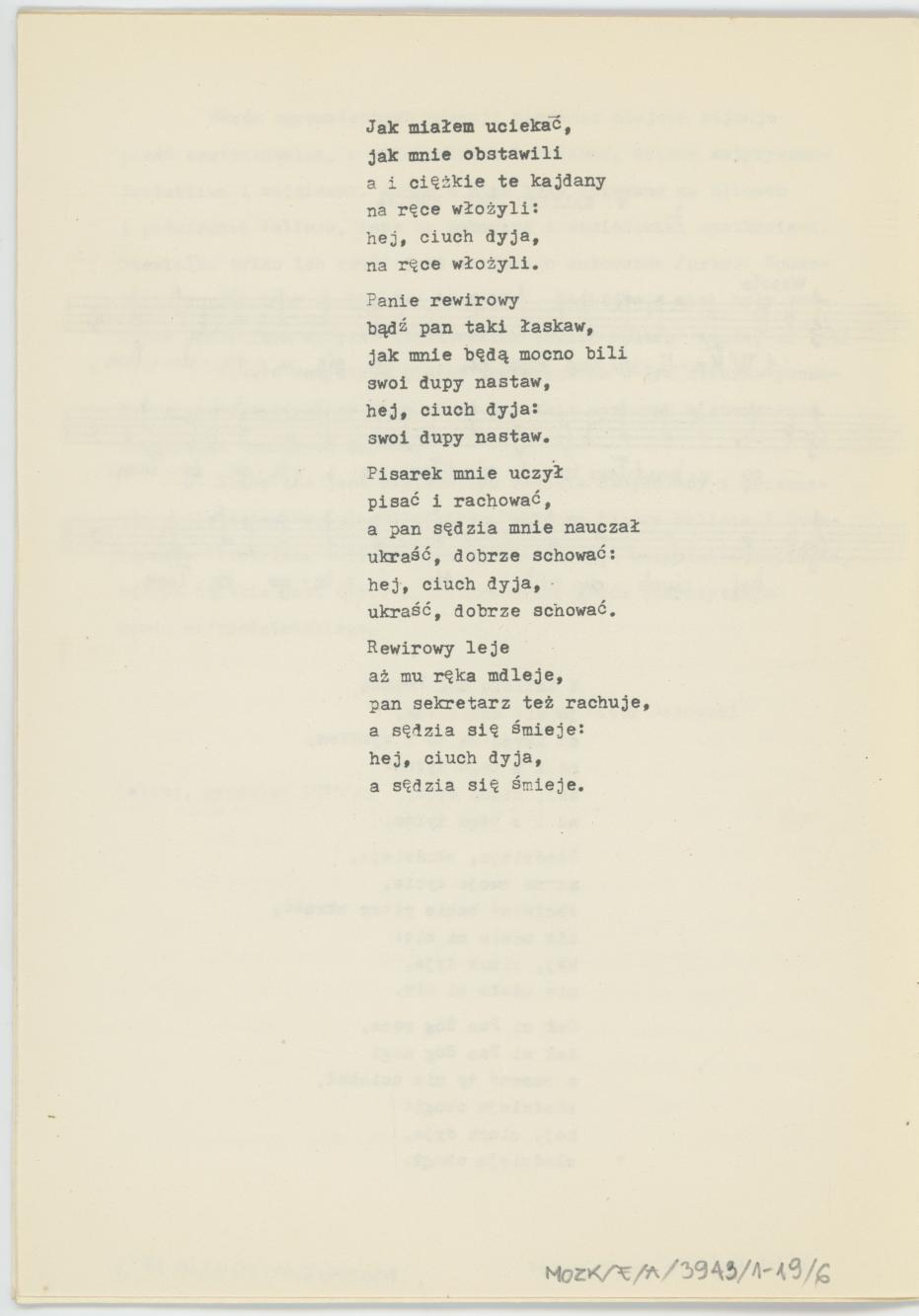 W Kaliszu nad Prosną - zbiór pieśni, cz. 1