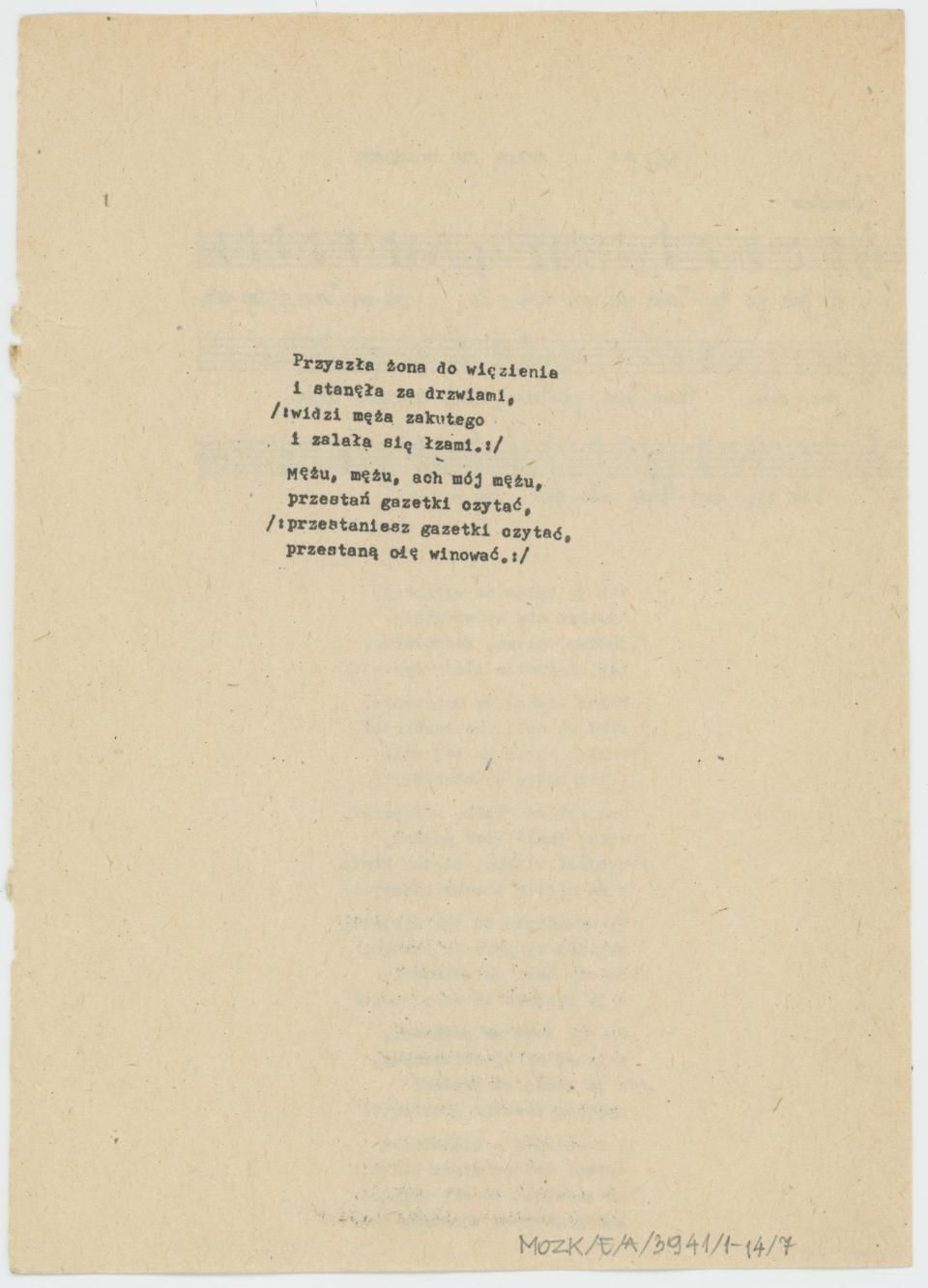 W Kaliszu nad Prosną - zbiór pieśni