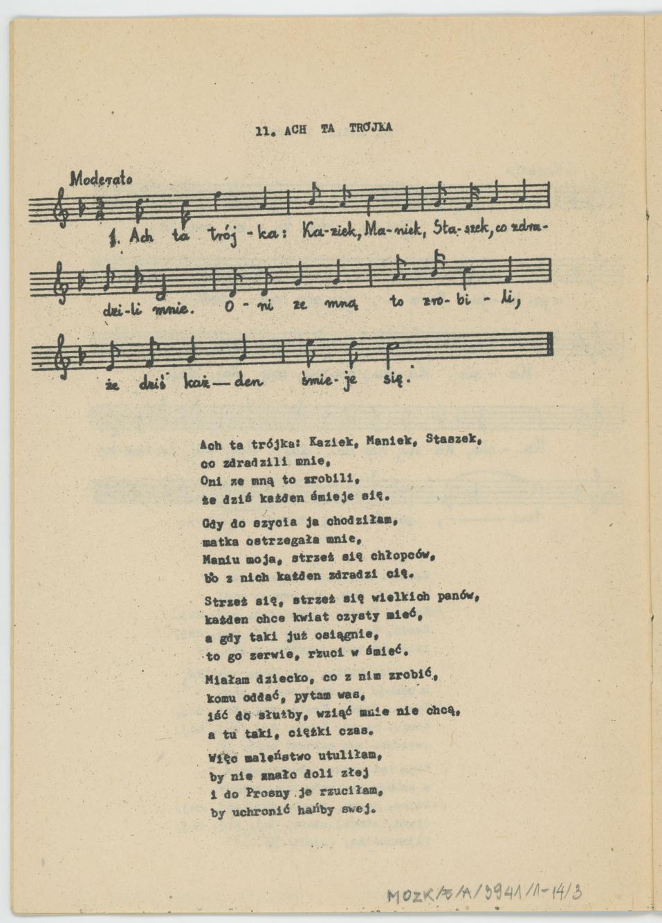 W Kaliszu nad Prosną - zbiór pieśni