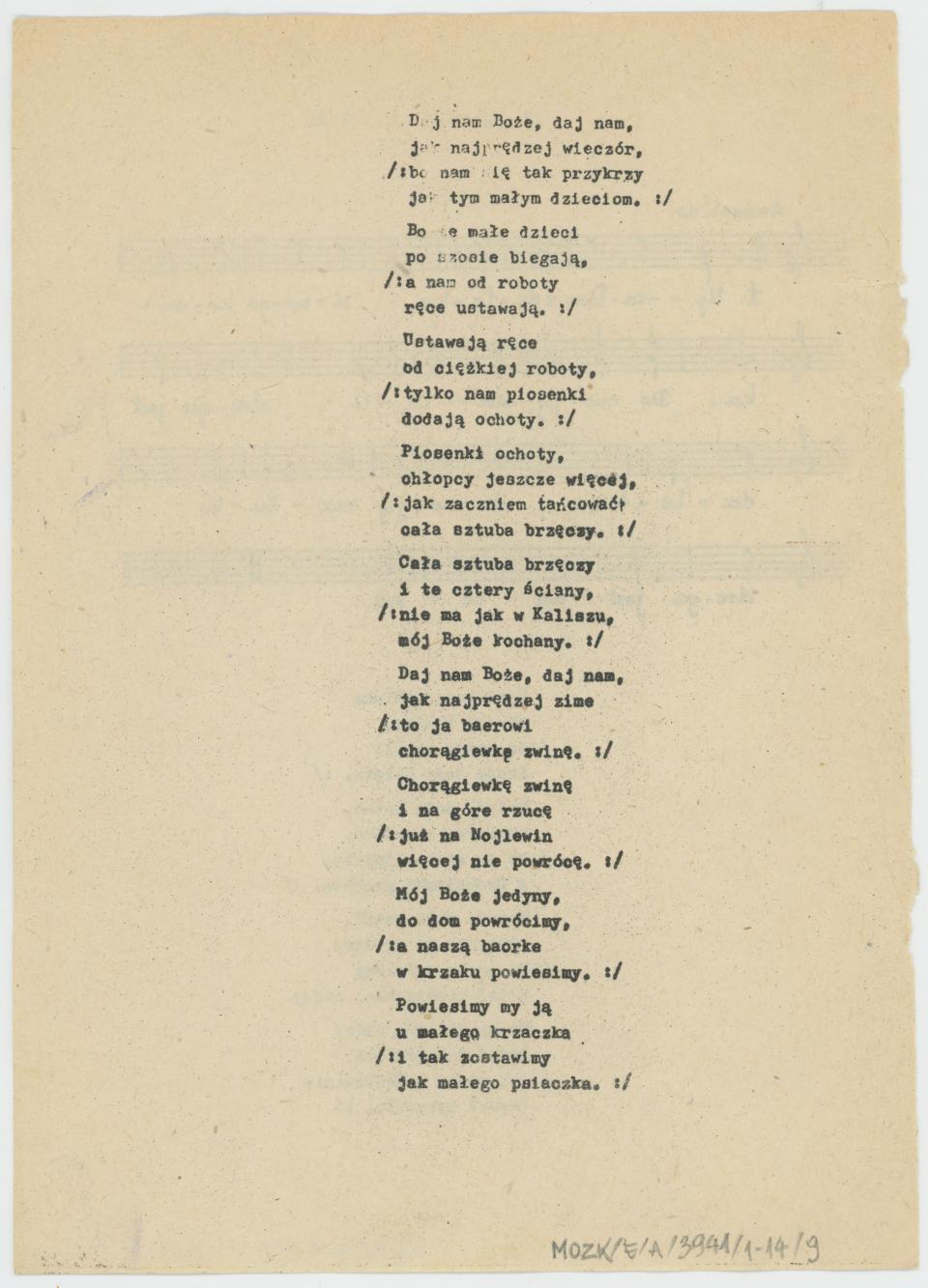 W Kaliszu nad Prosną - zbiór pieśni