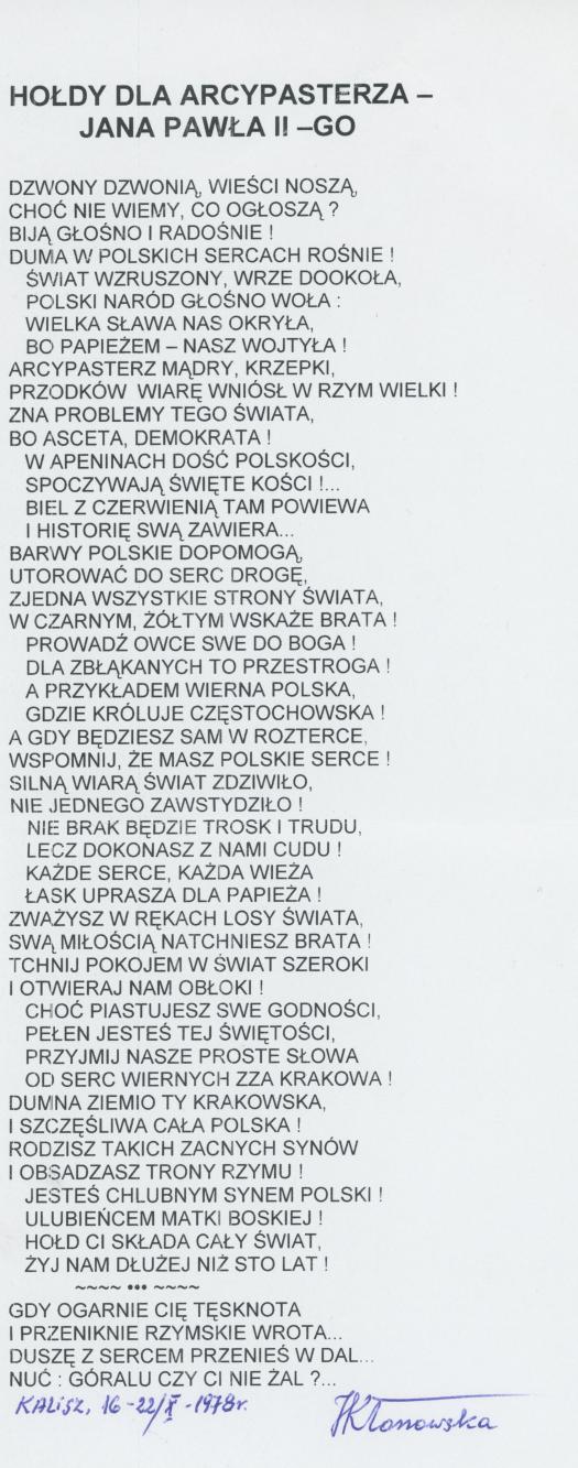 Hołdy dla arcypasterza - Jana Pawła II