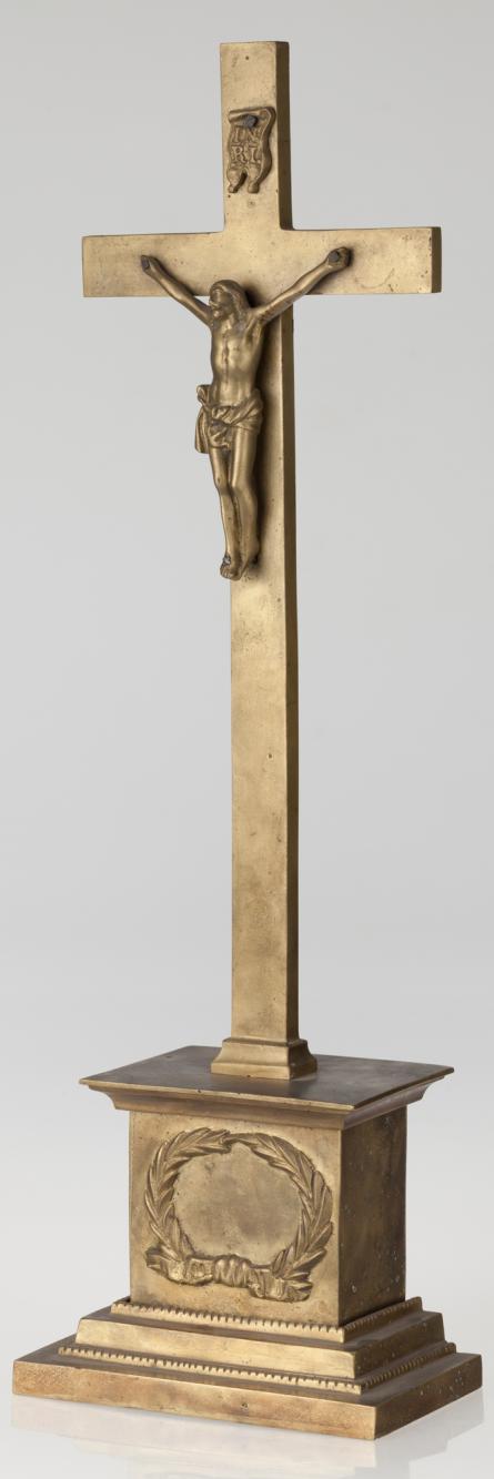 Krucyfiks mosiężny W. Kremer, Kalisz, 1909 r.