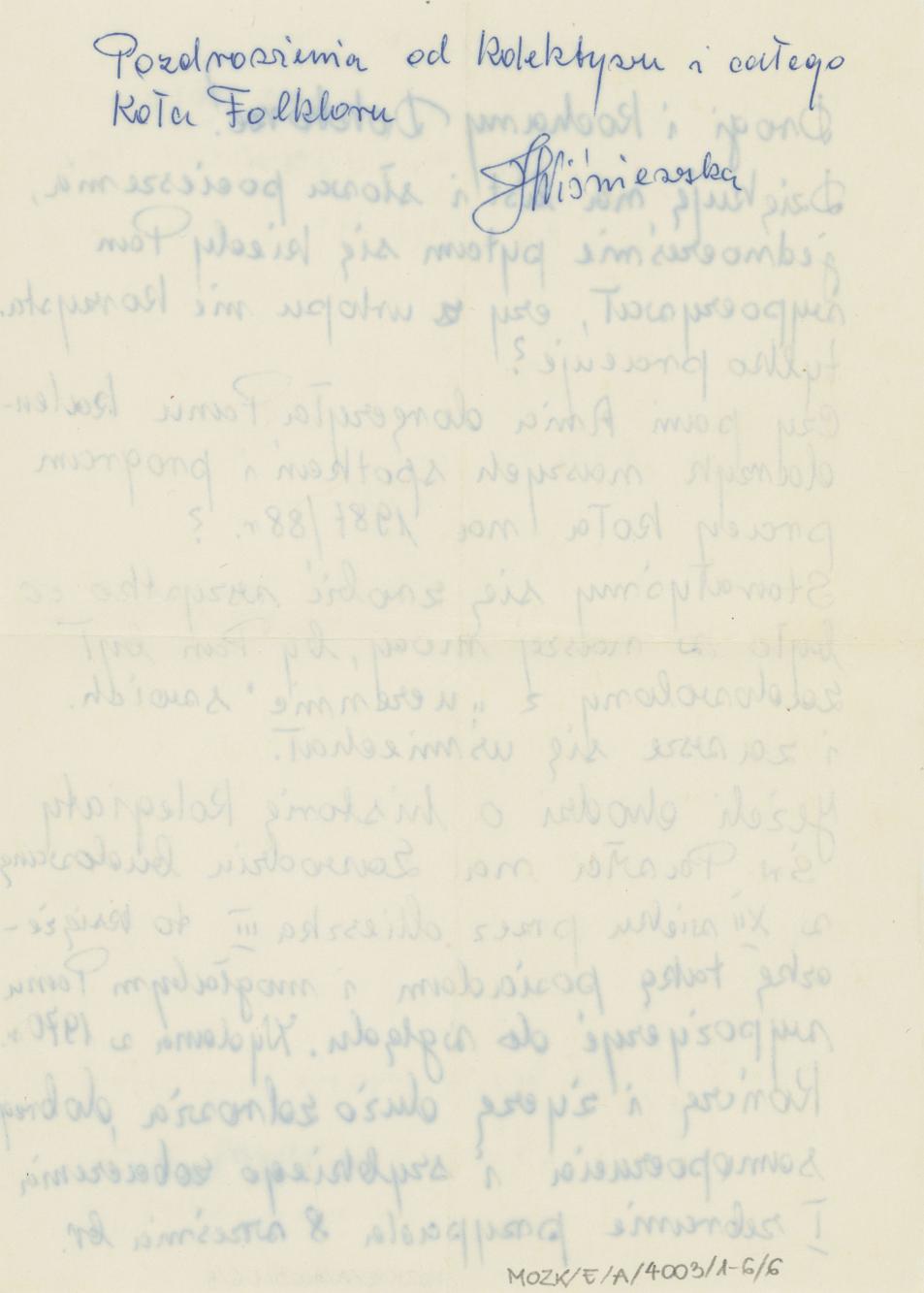 List adresowany do Jana Piotra Dekowskiego