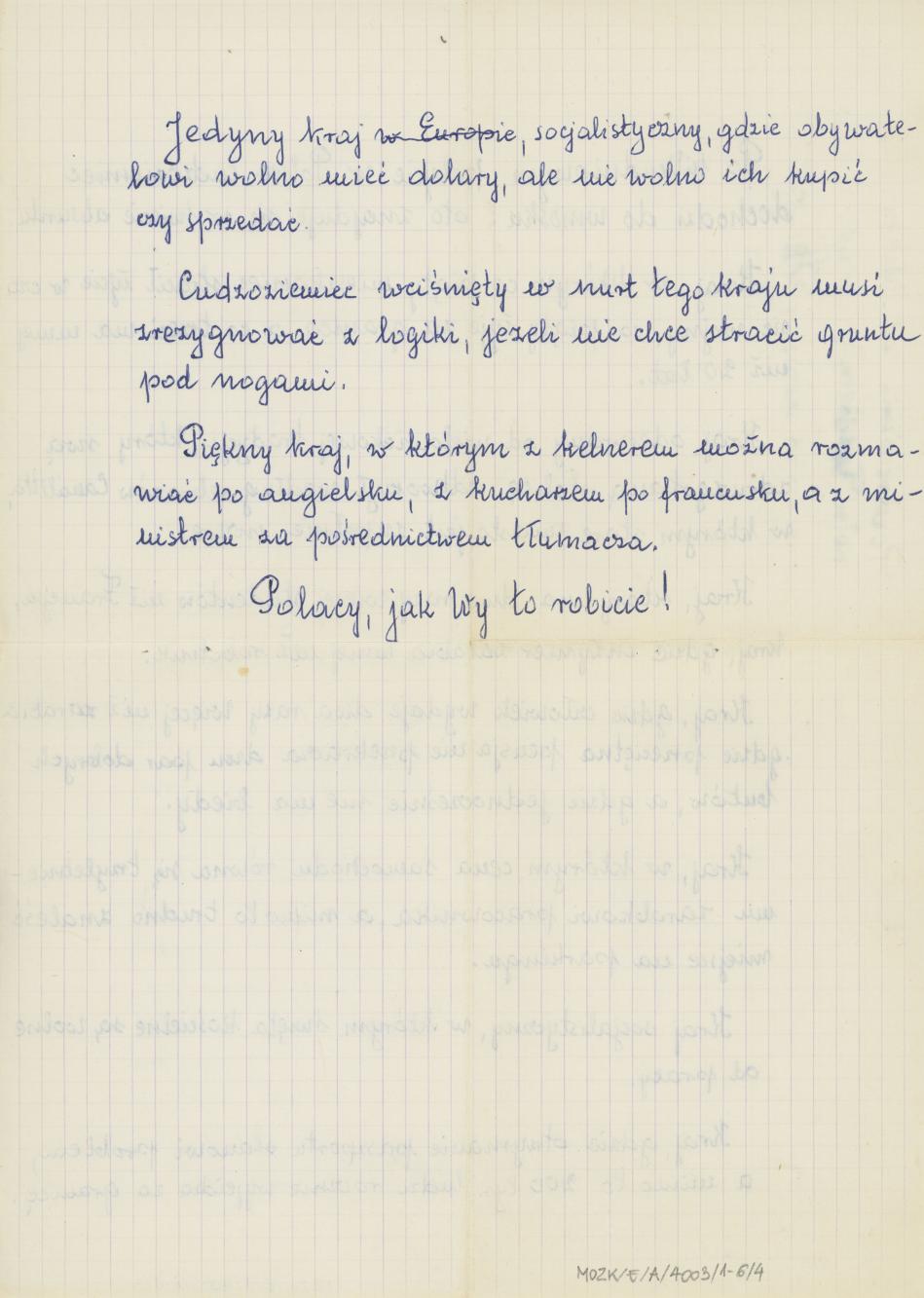 List adresowany do Jana Piotra Dekowskiego