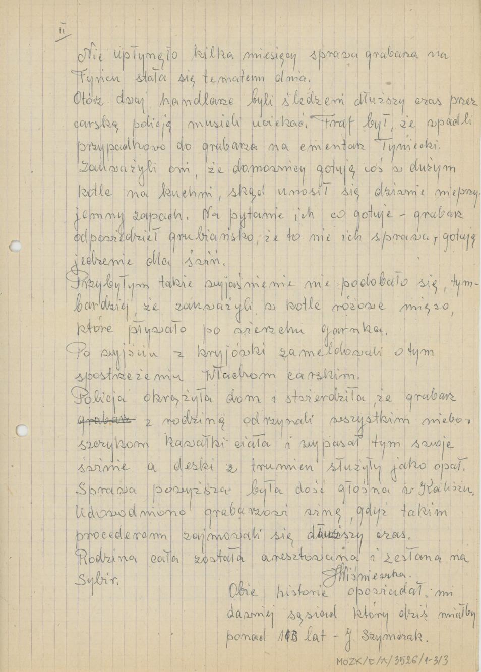 O grabarzu, który ludzkie zwłoki świniom przeznaczał