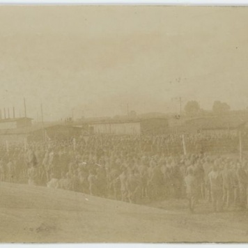 Nabożeństwo w obozie jenieckim w Szczypiornie