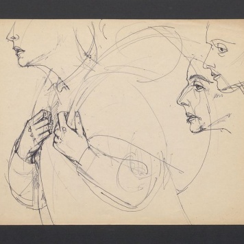 Szkice postaci i głów kobiecych