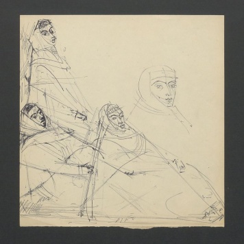 Szkic czterech postaci