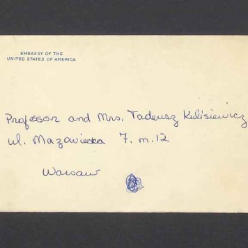 Koperta, nad. Embassy of the United States of America