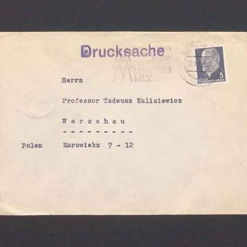 Koperta, nad. Deutsche Akademie der Kunste zu Berlin