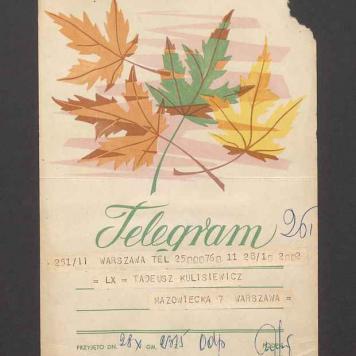 Telegram. Dużo dobrych życzeń [...]