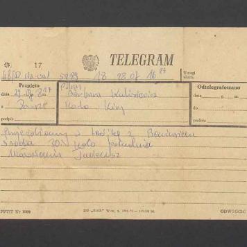 Telegram. Przyjeżdżamy w [...]