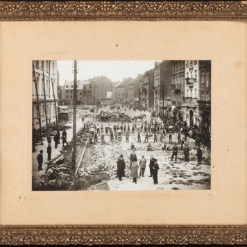 Plac ratuszowy w trakcie rozbudowy w latach 1920-1921