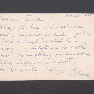 Kochany Tadziu [...]