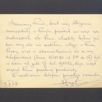 Szanowny Panie, brat mój, Zbigniew [...]