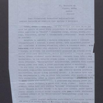 Panu Profesorowi Tadeuszowi Kulisiewiczowi [...]