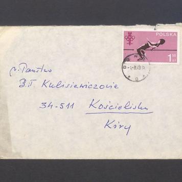 Koperta, adr. Państwo B. i T. Kulisiewiczowie