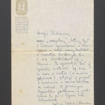 Drogi Tadeuszu, nasz "umyślny", który był [...]