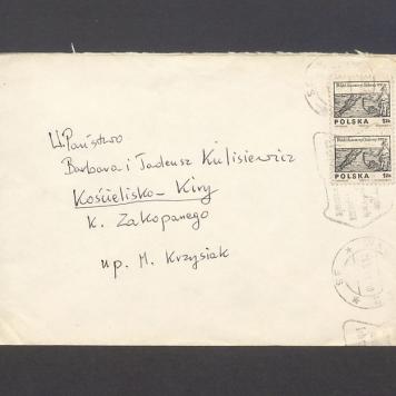 Koperta, nad. A. J. Prystrom