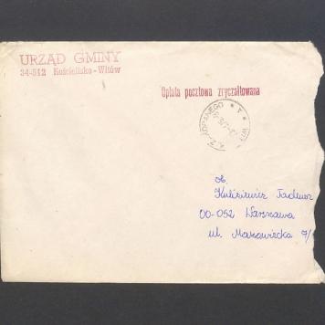 Koperta, nad. Urząd Gminy Kościelisko-Witów