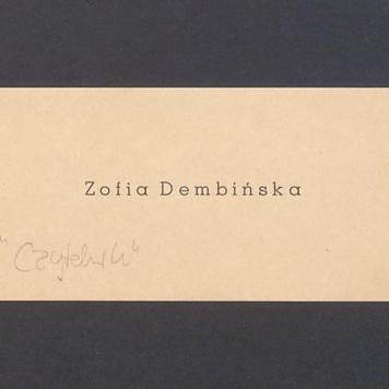 Na małym kartoniku (rodzaj wizytówki lub biletu) życzenia imieninowe dla T. Kulisiewicza