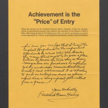 Achievement is the "Price" of Entry