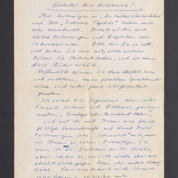 Geehrter Herr Kulisiewicz! Ihre Zeichnungen zu "Der Kaukasische Kreidekreis"