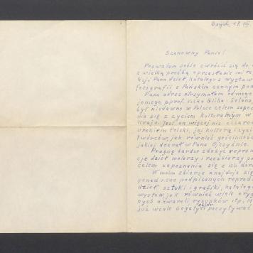 Szanowny Panie! Pozwalam sobie zwrócić się do Pana z wielką prośbą [...]