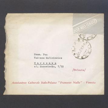 Koperta, nad. Associazione Italo-Polacca "Francesco Nullo"