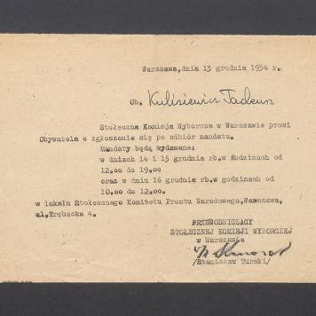 Stołeczna Komisja Wyborcza: prośba o odbiór mandatu