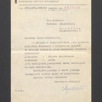 Państwowy Instytut Wydawniczy: informacja o przesłaniu umów autorskich