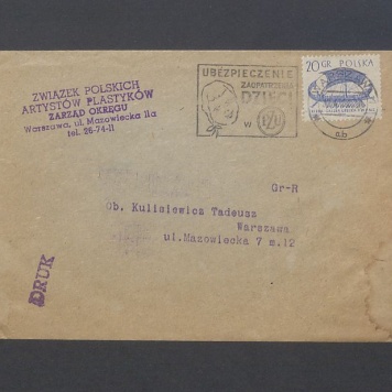 Koperta, nad. Związek Polskich Artystów Plastyków