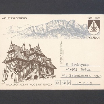 Willa "Pod Jedlami" w/g Stanisława Witkiewicza