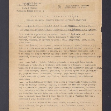 Biuletyn Informacyjny Zarządu Głównego Związku Polskich Artystów Plastyków