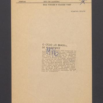O ciclo "O Brasil" de Kulisiewicz 